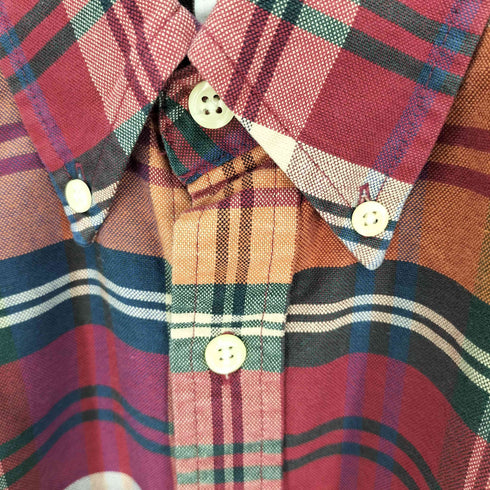 ジェイクルー J.CREW 90S チェック ボタンダウン コットン L/S シャツ メンズ import:M