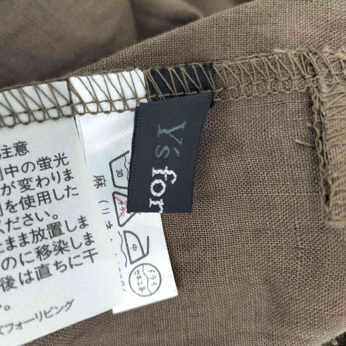 ワイズフォーリビング Ys for living サイドシェルボタン リネンスカート レディース