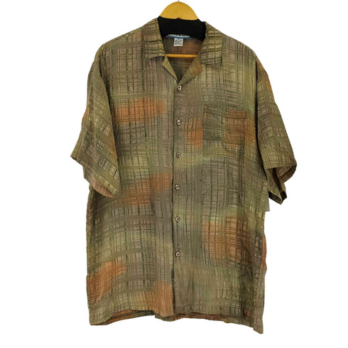 SIMPLY SILK シルク100% オープンカラーシャツ メンズ JPN:L
