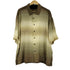 バクラック BACHRACH シルク100% グラデーションVオープンカラーシャツ メンズ JPN:XL