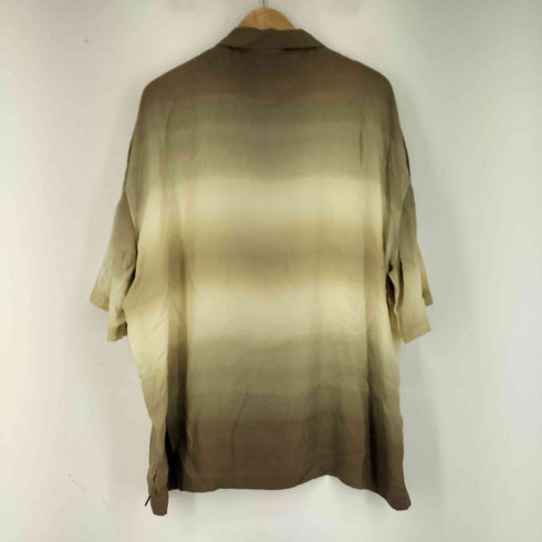 バクラック BACHRACH シルク100% グラデーションVオープンカラーシャツ メンズ JPN:XL