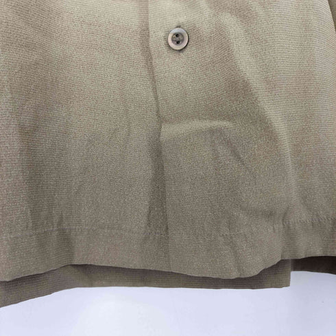 バクラック BACHRACH シルク100% グラデーションVオープンカラーシャツ メンズ JPN:XL