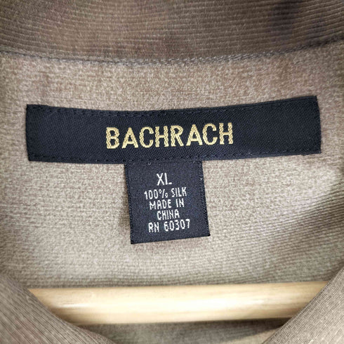 バクラック BACHRACH シルク100% グラデーションVオープンカラーシャツ メンズ JPN:XL