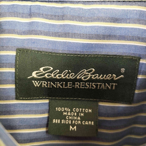 エディーバウアー Eddie Bauer 長袖ストライプ ボタンダウンシャツ メンズ JPN:M
