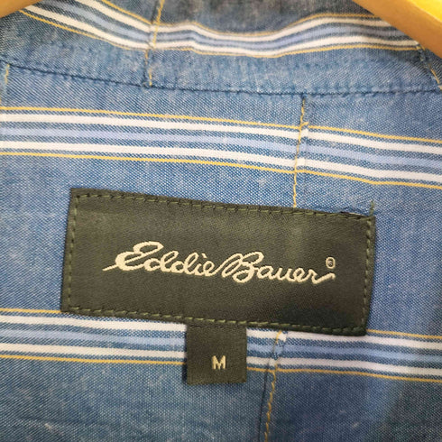 エディーバウアー Eddie Bauer ウッドボタン 長袖ストライプシャツ メンズ JPN:M