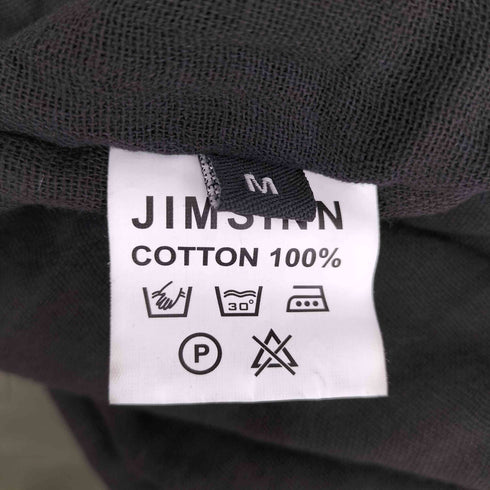 JIMSINN ダメージ加工 両面プリントノースリーブガーゼTシャツ パンク メンズ