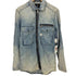 ジースターロー G-STAR RAW ダメージリペア加工 ジップアップデニムシャツ メンズ import:XS