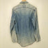 ジースターロー G-STAR RAW ダメージリペア加工 ジップアップデニムシャツ メンズ import:XS