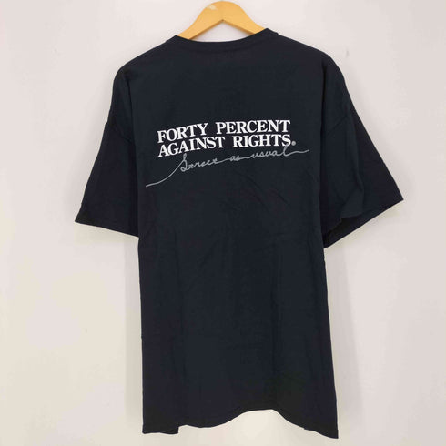 フォーティーパーセントアゲインストライツ FORTY PERCENTS AGAINST RIGHTS 両面ロゴプリント クルーネックTシャツ メンズ import:XL