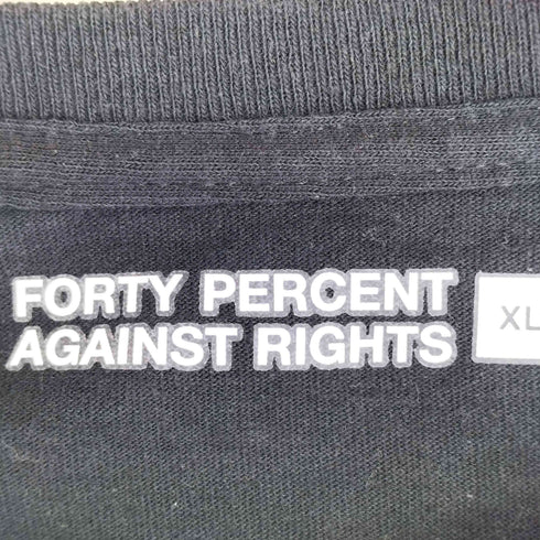 フォーティーパーセントアゲインストライツ FORTY PERCENTS AGAINST RIGHTS 両面ロゴプリント クルーネックTシャツ メンズ import:XL