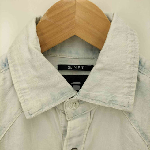 ジースターロー G-STAR RAW ブリーチ加工デニムウエスタンシャツ メンズ import:XS
