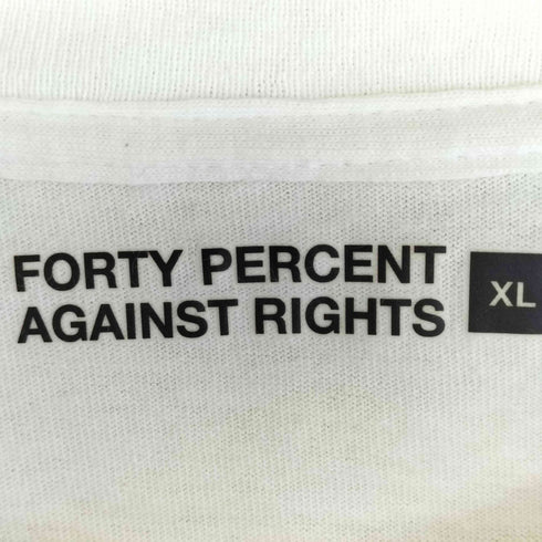 フォーティーパーセントアゲインストライツ FORTY PERCENTS AGAINST RIGHTS フォトプリント クルーネックTシャツ メンズ import:XL