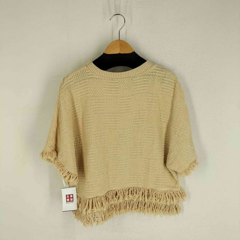 ザラ ZARA タオル地 フリンジティアードTシャツ レディース JPN:L