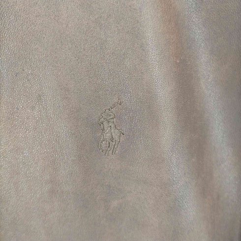 ポロバイラルフローレン Polo by RALPH LAUREN 90S 裏地チェック ポニー刺繍 ラムレザージップアップジャケット メンズ import:M