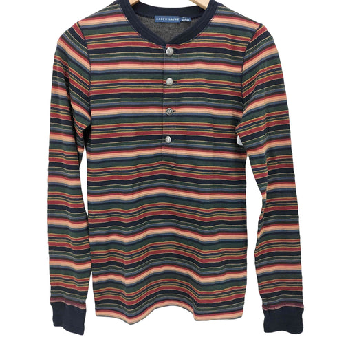 ラルフローレン RALPH LAUREN コンチョボタン ヘンリーネックボーダーカットソー メンズ import:S