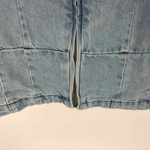 MERCCI Vネッククロップドデニムジャケット 半袖 レディース import:M