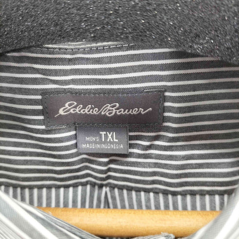 エディーバウアー Eddie Bauer オーバーサイズストライプBD長袖シャツ ビックシルエット メンズ TXL