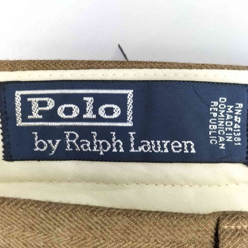ポロバイラルフローレン Polo by RALPH LAUREN 90S 2Tuck Slacks ヘリンボーン アジャスター付き ワイドテーパード 2タック スラックス メンズ
