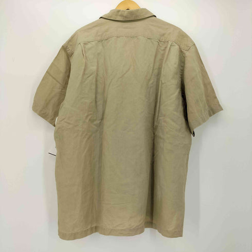 ポロバイラルフローレン Polo by RALPH LAUREN 90S FLAX RAYON OPEN COLLAR S/S SHIRT レーヨン 亜麻 半袖 開襟 シャツ メンズ import:XL