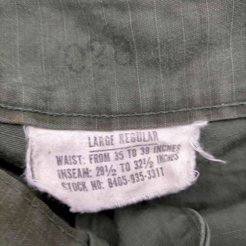 ユーエスアーミー U.S. ARMY 60s~70s m-65 リップストップカーゴパンツ メンズ LARGE-REGULAR