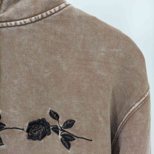 レフラー Leflah 薔薇刺繍 スウェットパーカー メンズ JPN:L
