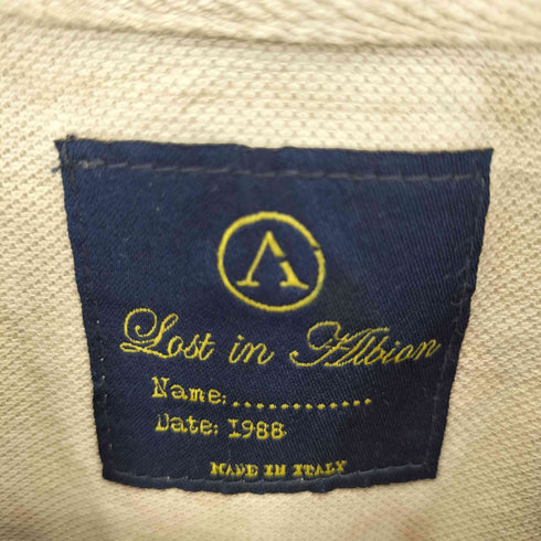 ロストインアルビオン LOST IN ALBION イタリア製 総柄 鹿の子ポロシャツ メンズ import:S