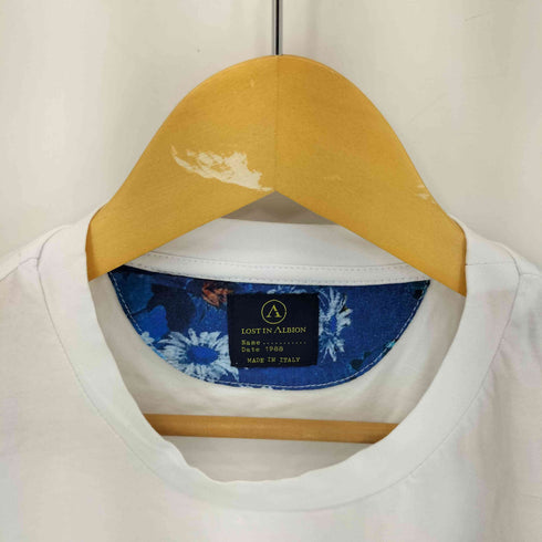 ロストインアルビオン LOST IN ALBION イタリア製 刺繍 ポケット クルーネックTシャツ メンズ import:M