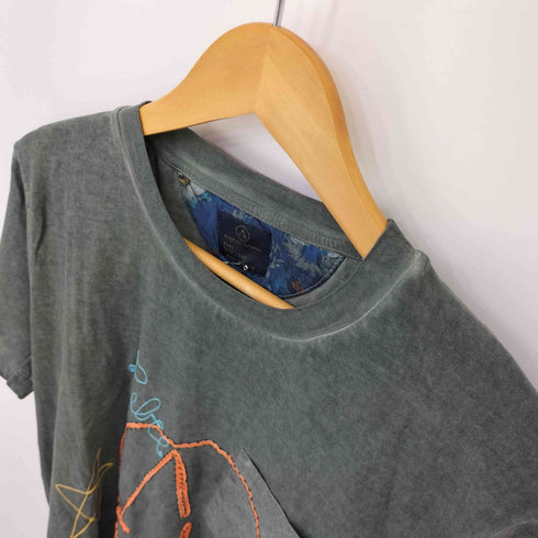 ロストインアルビオン LOST IN ALBION イタリア製 刺繍 ポケット クルーネックTシャツ メンズ import:M