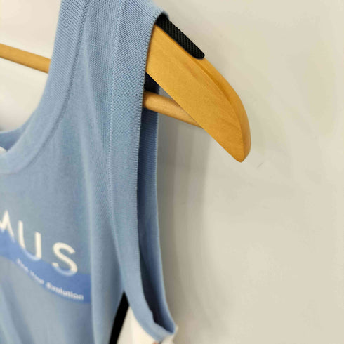 TALMUS 21SS ロゴプリント サイドボタン ノースリーブワンピース レディース 38