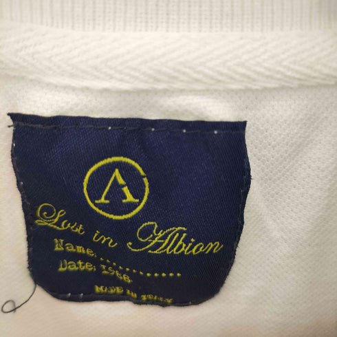ロストインアルビオン LOST IN ALBION MADE IN ITALY 刺繍ロゴ ポロシャツ メンズ import:S