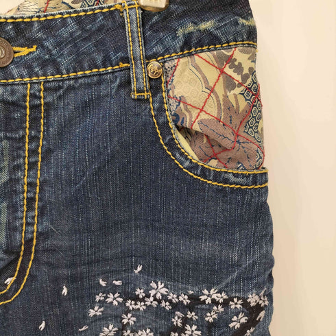 オリエンタルブランドニシキ ORIENTAL BRAND 錦 和柄 刺繍 ジーンズ メンズ 36