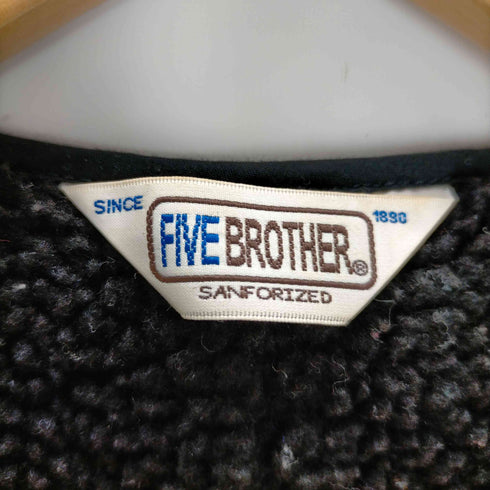 ファイブブラザー FIVE BROTHER ウール ボアジップベスト メンズ JPN:S