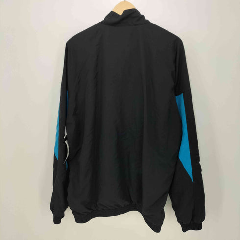 アンブロ UMBRO HERITAGE 裏起毛ウインドジャケット(ブラック×ブルー) メンズ M