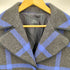 アルマーニエクスチェンジ ARMANI EXCHANGE チェック柄 パイピングロングコート レディース import:M