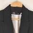 ザラ ZARA LINEN BLEND PRINTED CUFF BLAZER レディース S