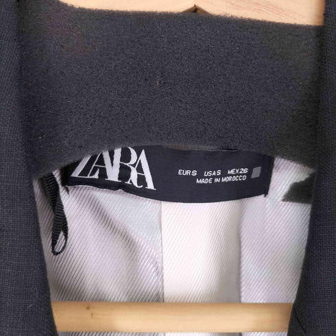 ザラ ZARA LINEN BLEND PRINTED CUFF BLAZER レディース S