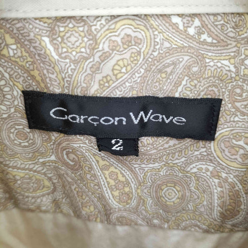 garsonwave ペイズリー柄 セパレートデザイン L/S シャツ メンズ JPN:2