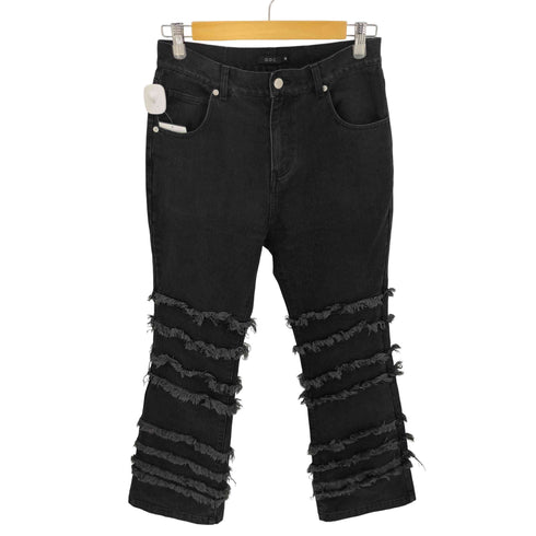 ジーオーシー G.O.C スラッシュ カット フリンジ フレア デニムパンツ メンズ import:M