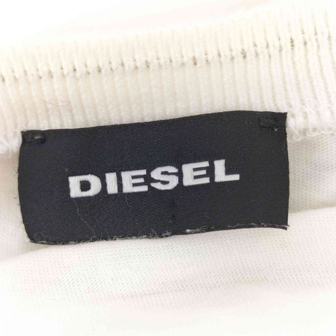 ディーゼル DIESEL オープンショルダー レース プリント リボン Tシャツ レディース