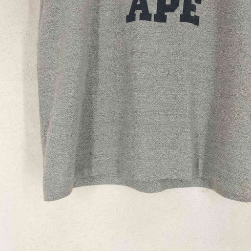 アベイシングエイプ A BATHING APE 00s フロントプリントS/S リンガーTEE メンズ JPN:M