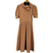 トッコクローゼット tocco closet パールビジュー付きプリーツスリーブボウタイリボンニットワンピース レディース JPN:M