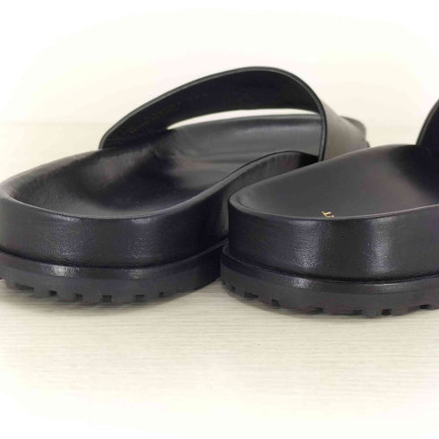 サンローランパリ SAINT LAURENT PARIS YSLロゴステッチレザーサンダル レディース 37 1/2