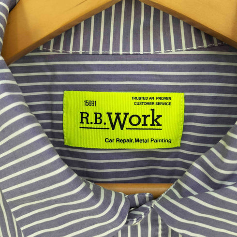 レイジブルー RAGEBLUE B.B.Works ストライプ ワークシャツ メンズ JPN:M