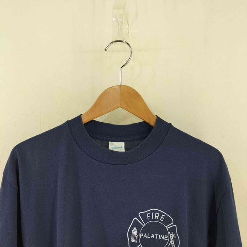 スポーツウエア Sportswear USA製 FIRE DEPT PLATINE シングルステッチ プリントTEE メンズ import:L