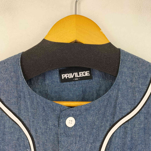 プリビレッジ PRIVILEGE P LOGO BASEBALL SHIRT メンズ JPN:XXL