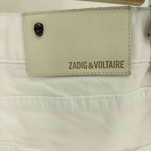 ザディグエヴォルテール ZADIG&VOLTAIRE ポケットスタッツ ホワイト デニム パンツ レディース FR:36