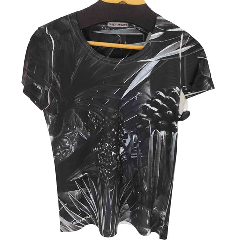 イッセイミヤケ ISSEY MIYAKE グラフィックプリントS/S TEE ボタニカル レディース JPN:2