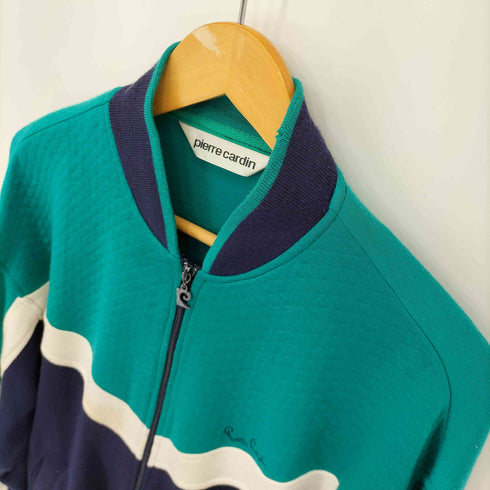 ピエールカルダン pierre cardin 90S ロゴ刺繍 デザイン切替 トラックジャケット メンズ import:M