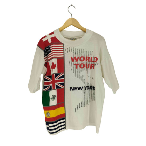 90S MADE IN USA 万国旗デザインTシャツ メンズ JPN:M