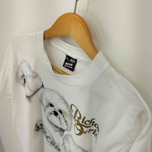 フルーツオブザルーム FRUIT OF THE LOOM 90s アニマルプリントクルーネックTシャツ メンズ JPN:L